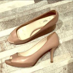 Prada nude open toe hill